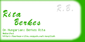 rita berkes business card